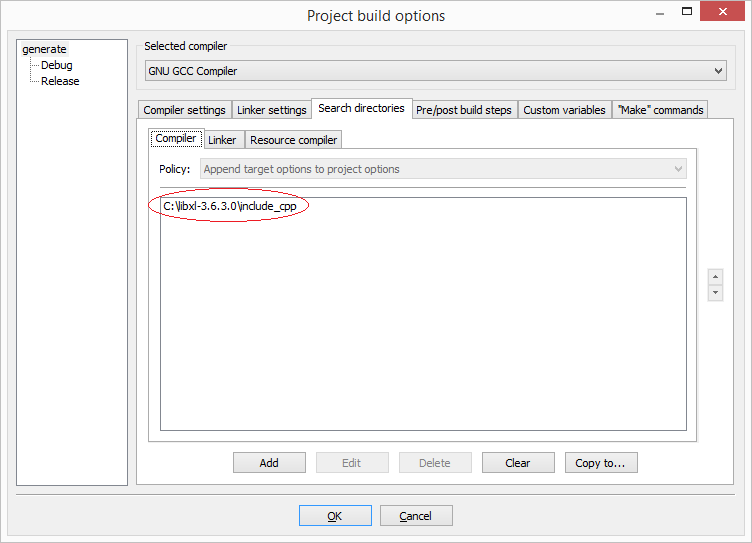 code blocks gcc compiler